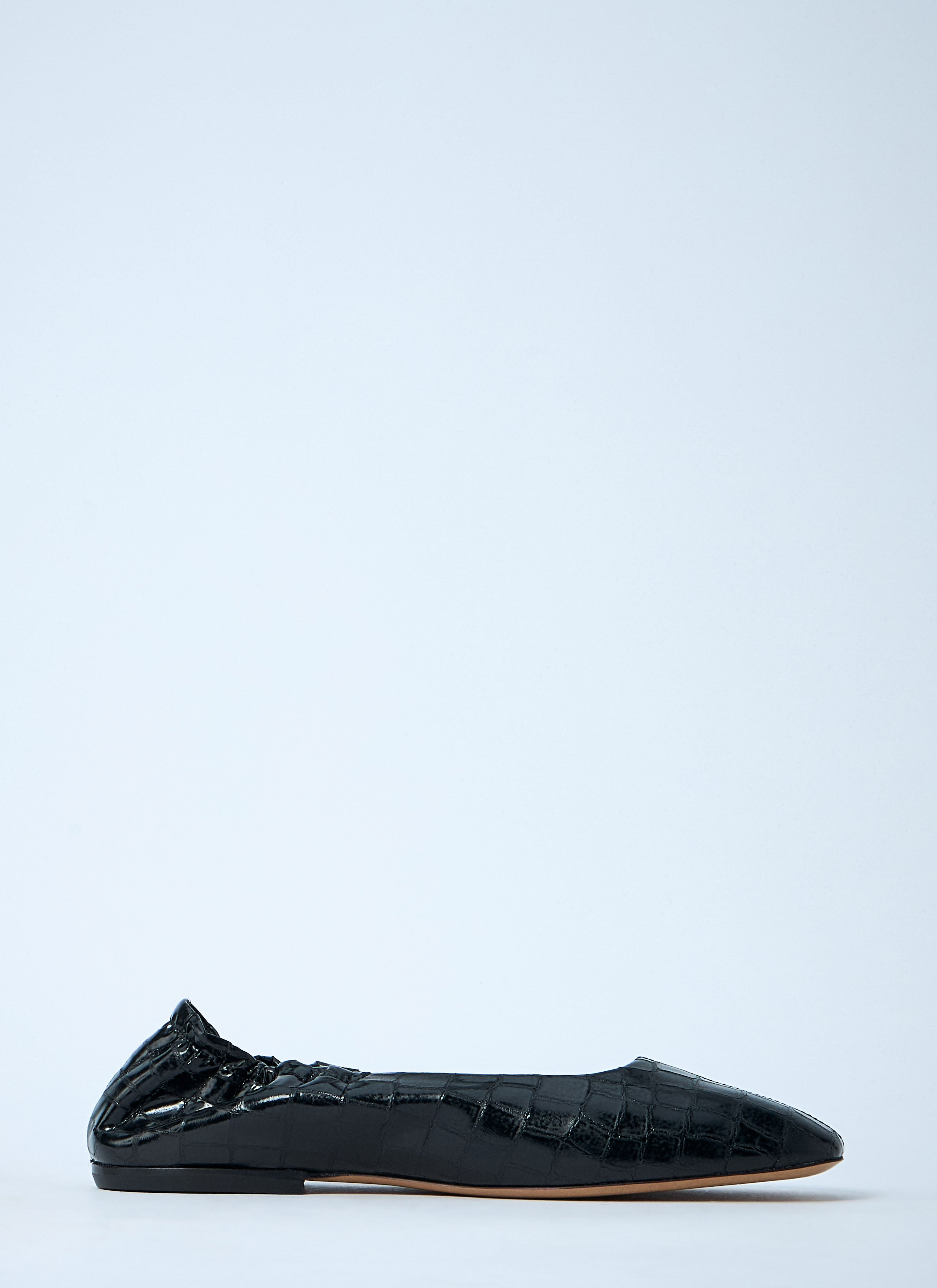 Dries Van Noten Women Croc-Embossed Ballerina Flats - 7