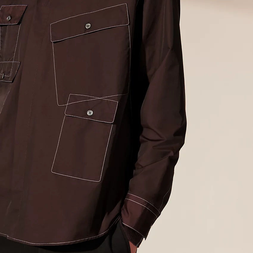 Boxy fit shirt with flexible collar - 3