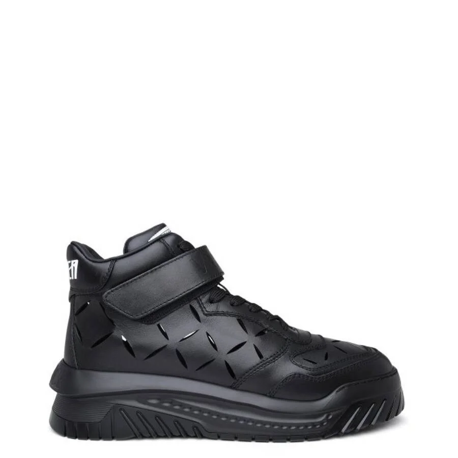 Versace Men's Black / Palladium Odissea High Top Sneakers - 1