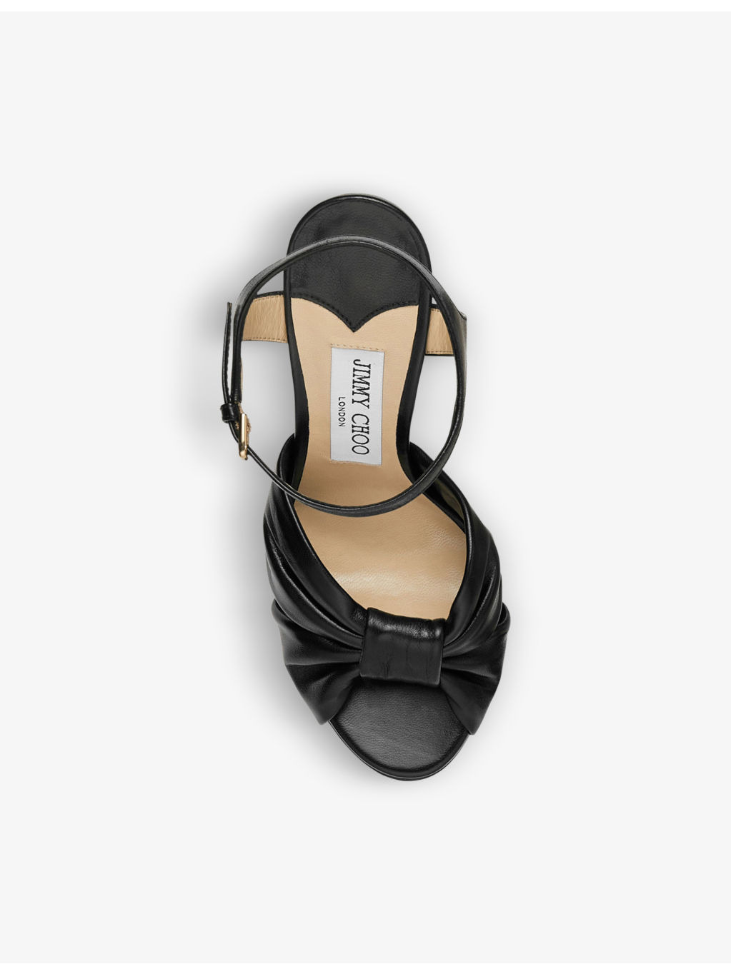 Heloise 120 bow-embellished leather platform-heeled sandals - 2