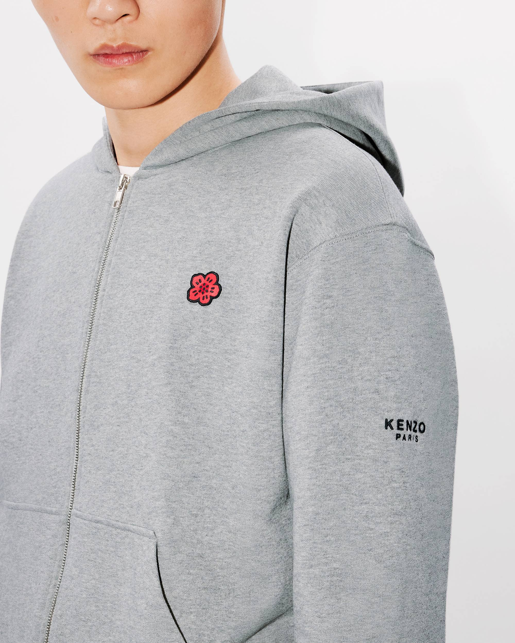 'Boke Flower' embroidered zipped hoodie - 6
