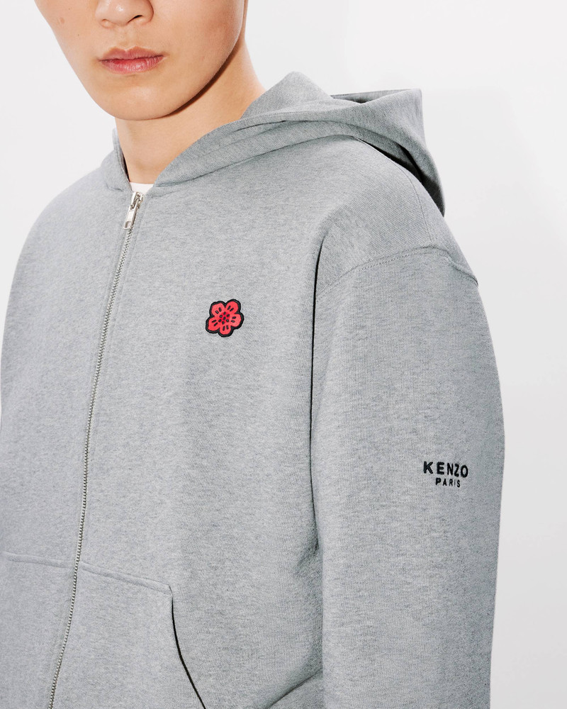 'Boke Flower' embroidered zipped hoodie 6