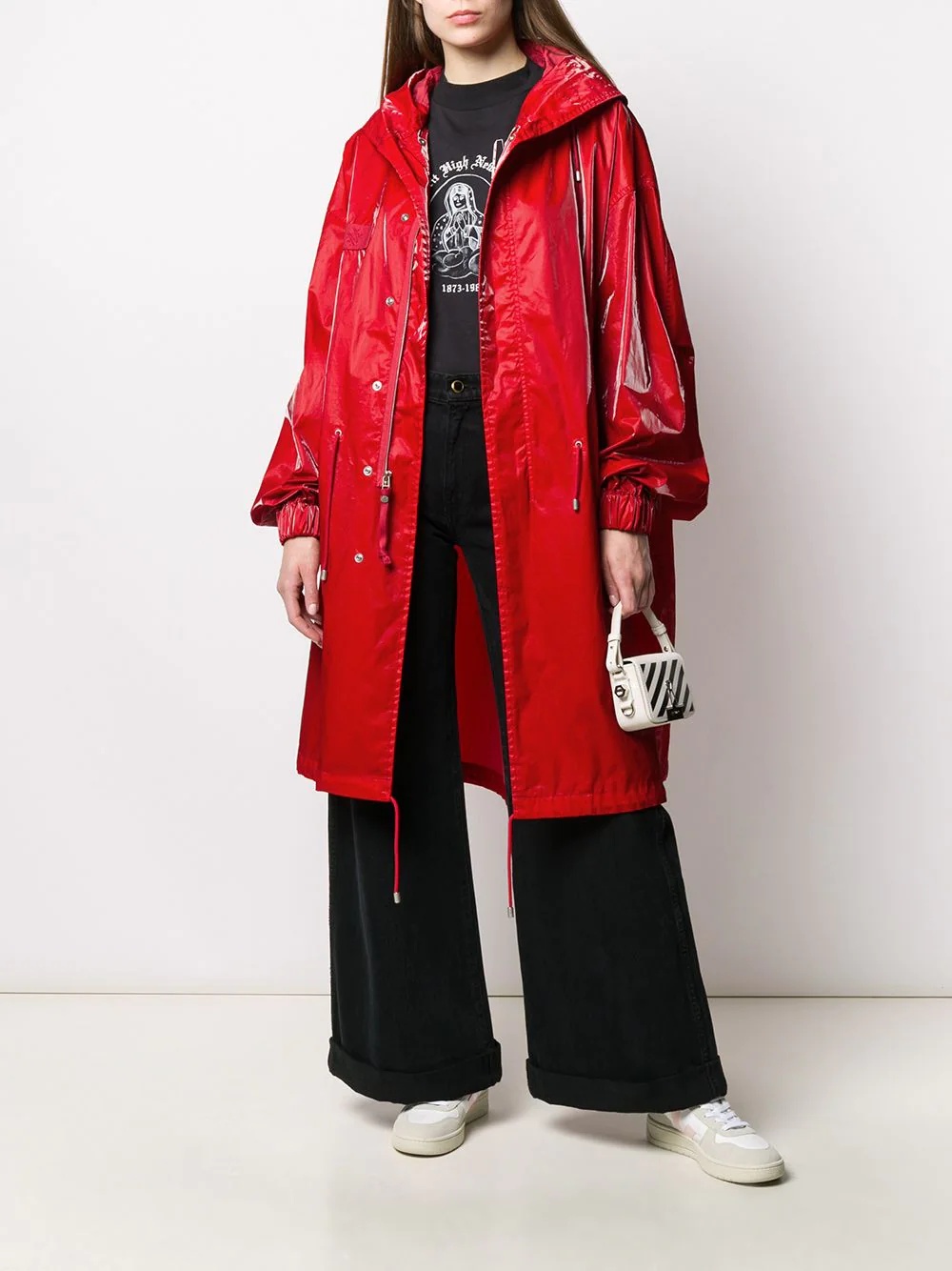 high-shine raincoat - 3