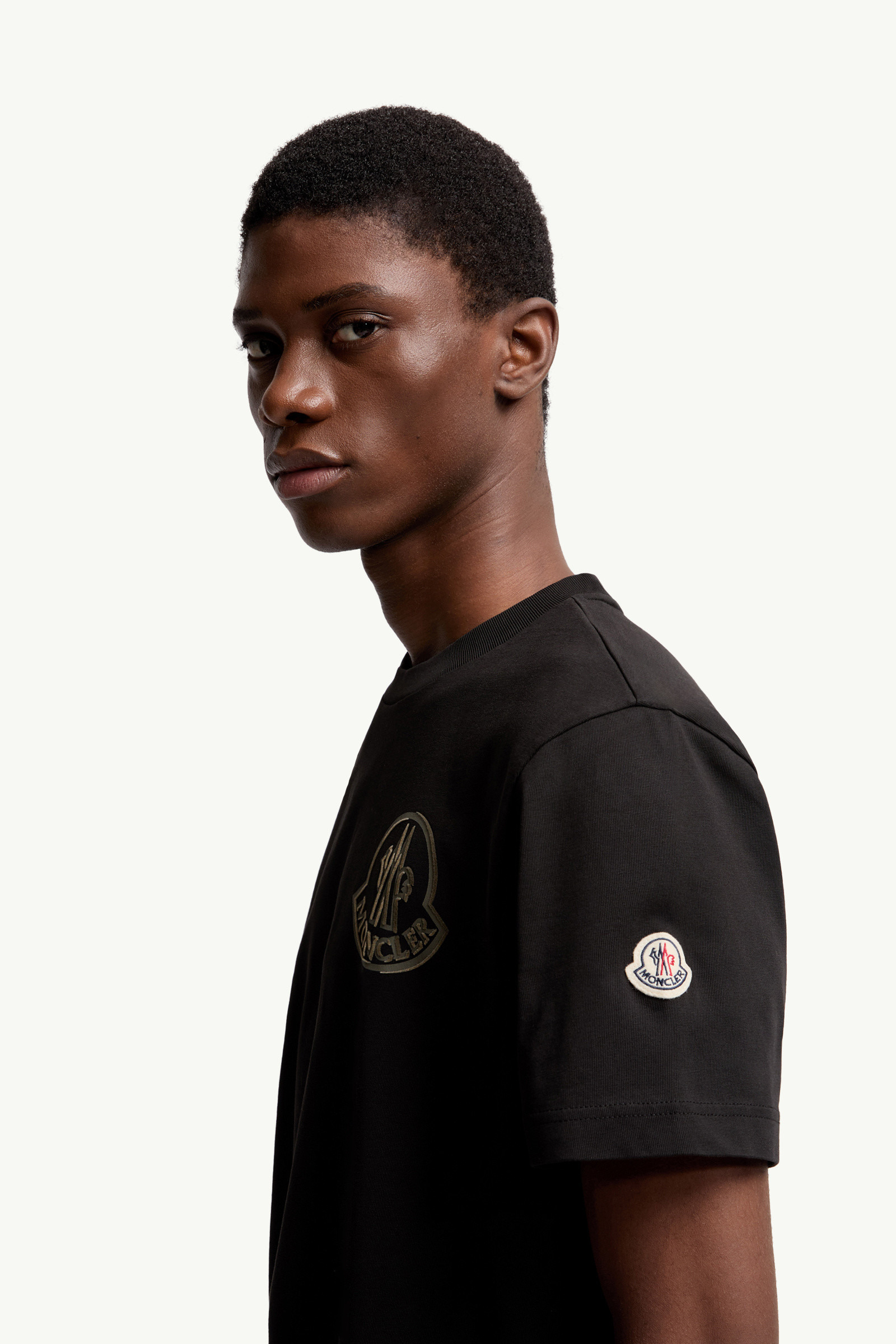 Moncler Tシャツ Monogram Cotton T-Shirt 関税込 Navy Blue Monogram Cotton T-Shirt - Polos & T-shirts for Men