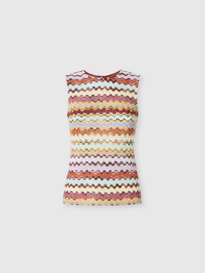 Raschel crew neck top 1