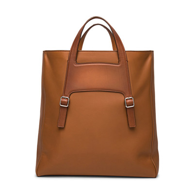 Santoni Brown leather handbag outlook