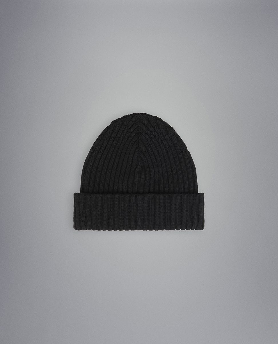 Ribbed wool beanie with iconic badge - 2