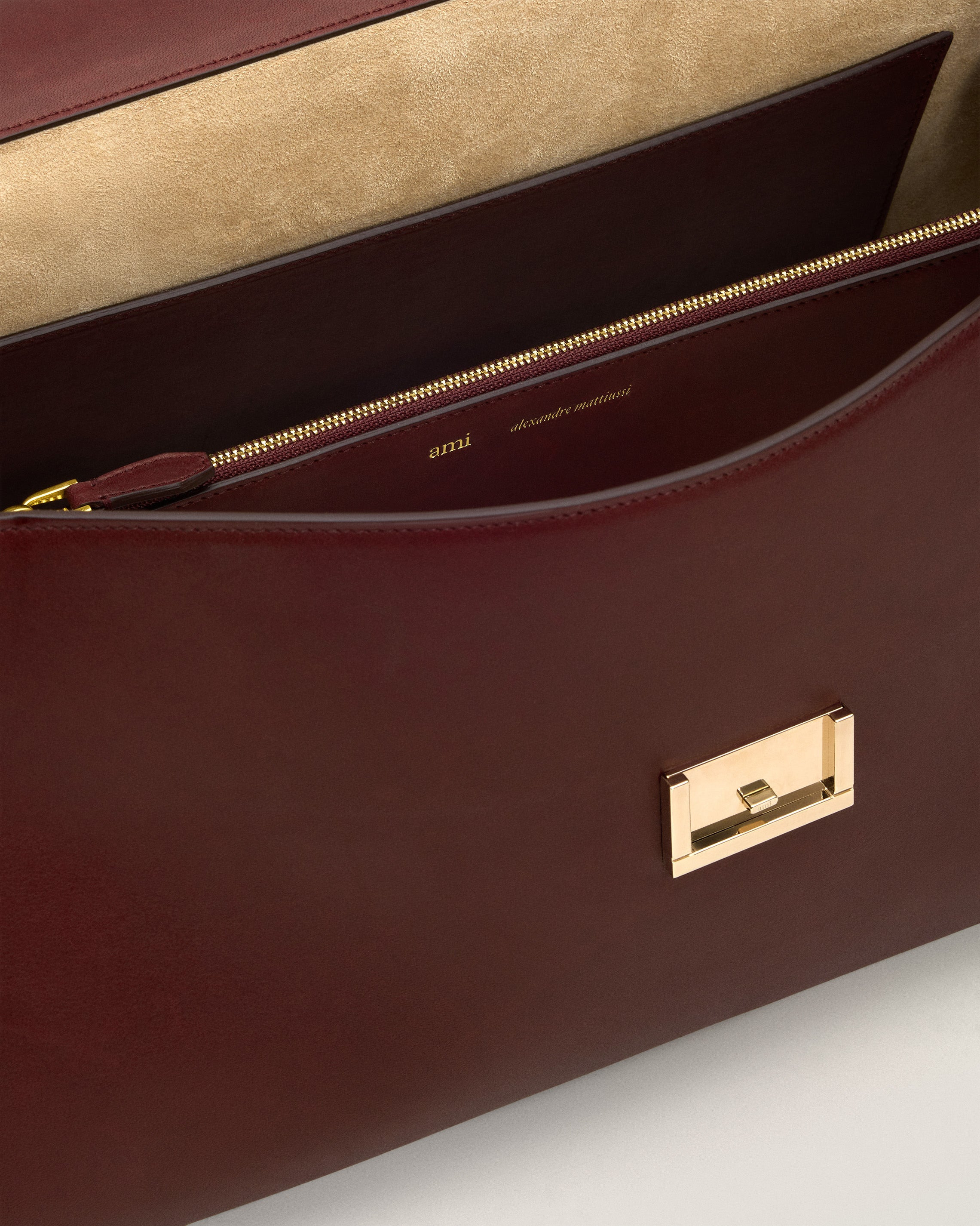 BURGUNDY SMOOTH LEATHER MIMI BAG - 6