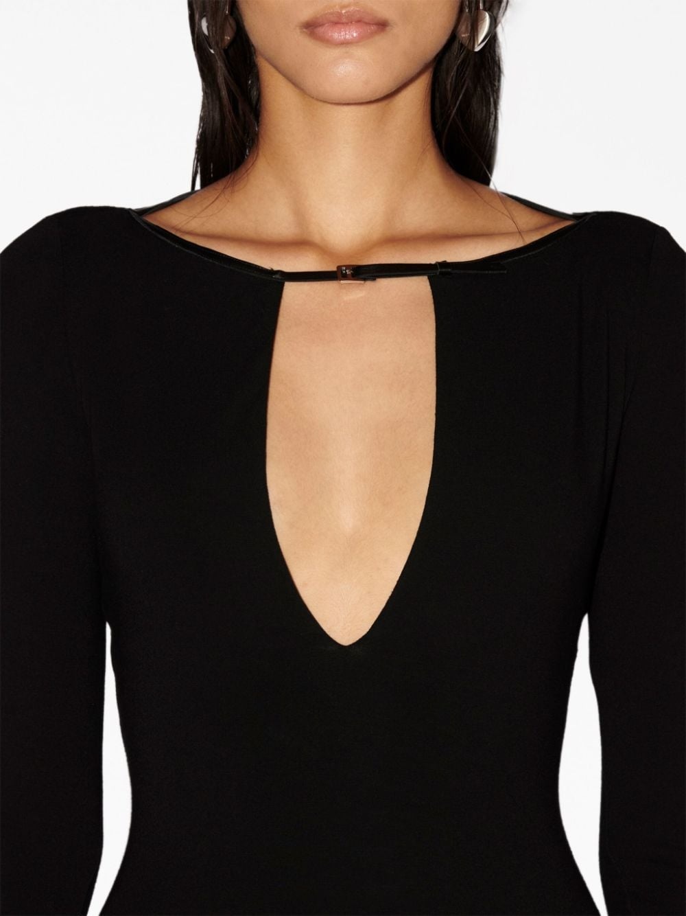 V-neck jersey minidress - 6