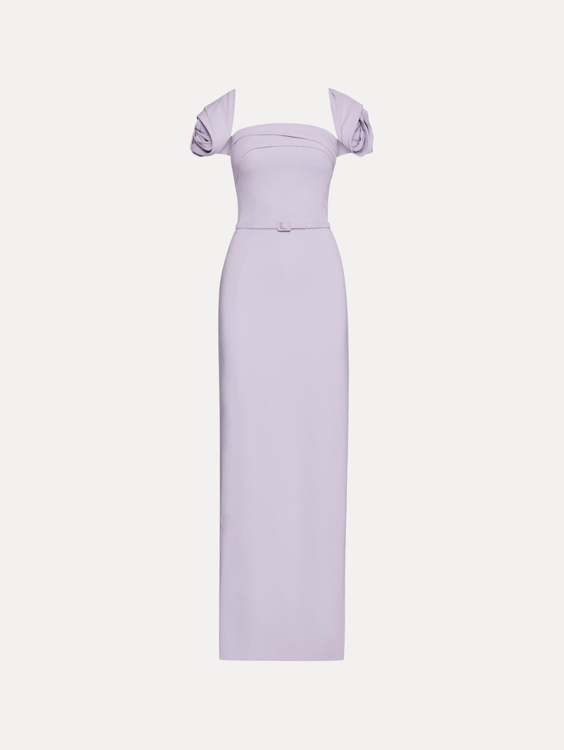 ROSETTE SLEEVE COLUMN GOWN 1
