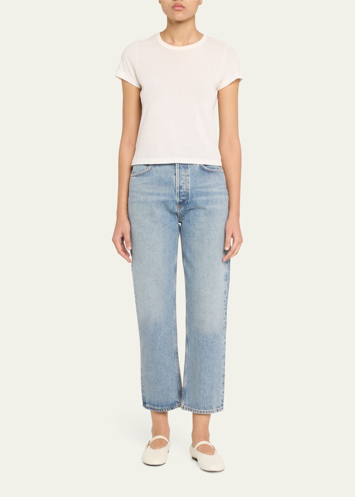 90s Pinch Waist Cropped Jeans - 2