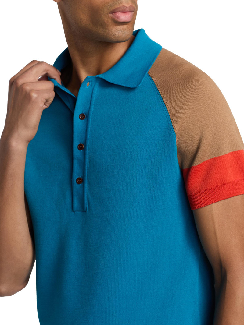 Men's Saint Knit Polo Shirt - Turquoise 6
