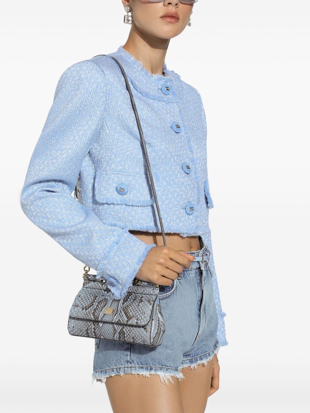 buttoned cropped jacket - 6