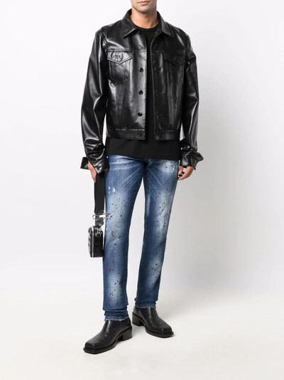 PHILIPP PLEIN distressed straight-cut jeans outlook