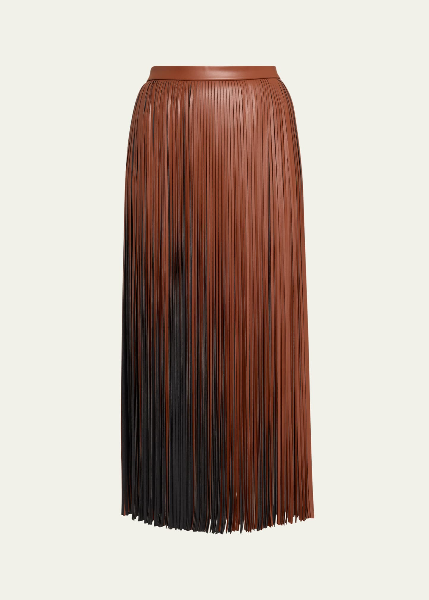 Veda Faux Leather Fringe Skirt - 1