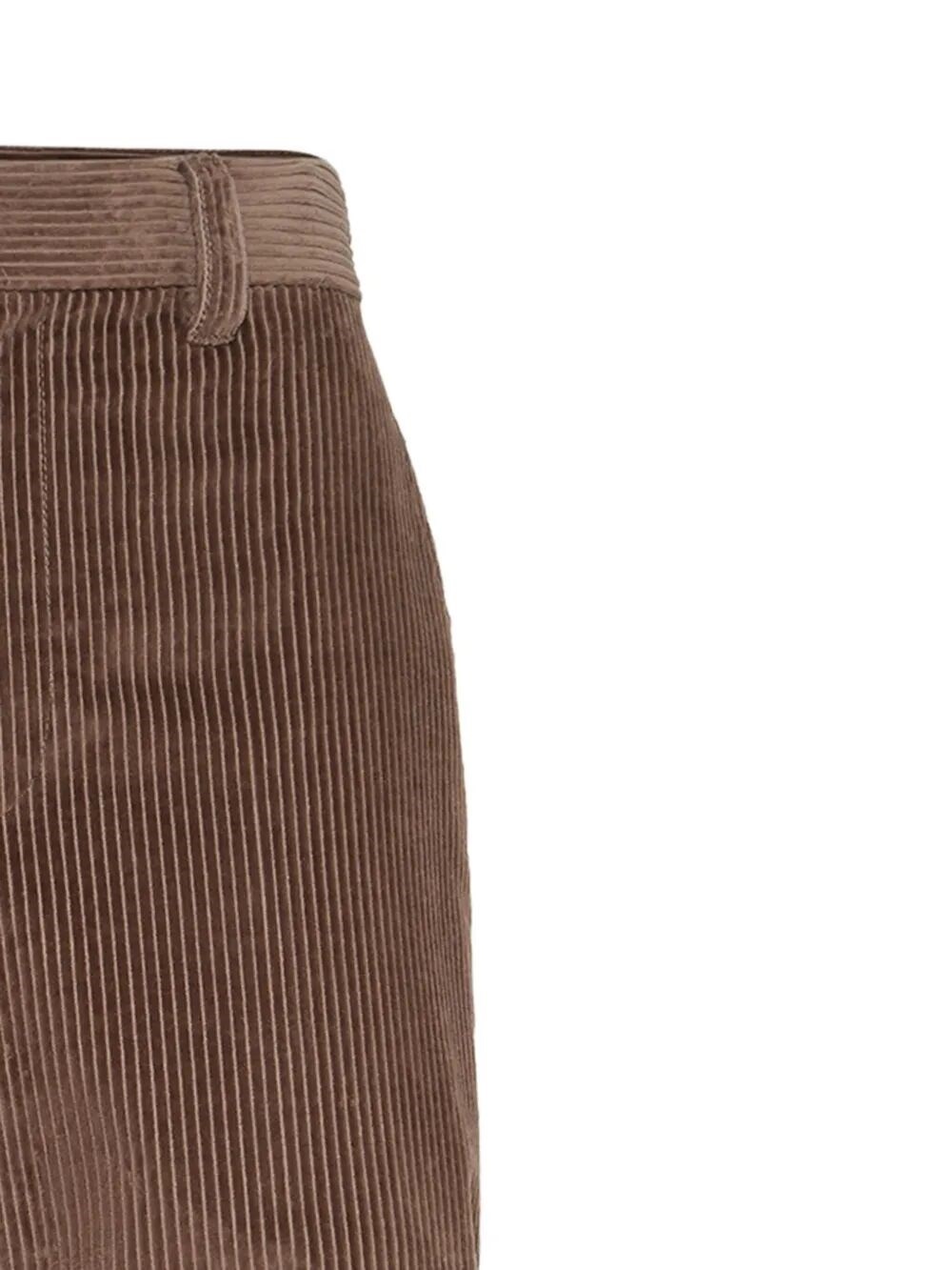 Corduroy Loose Pants With Monili - 6
