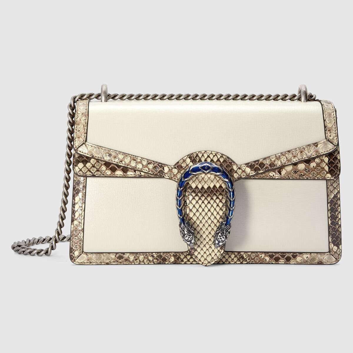 Dionysus small shoulder bag with python trim - 1