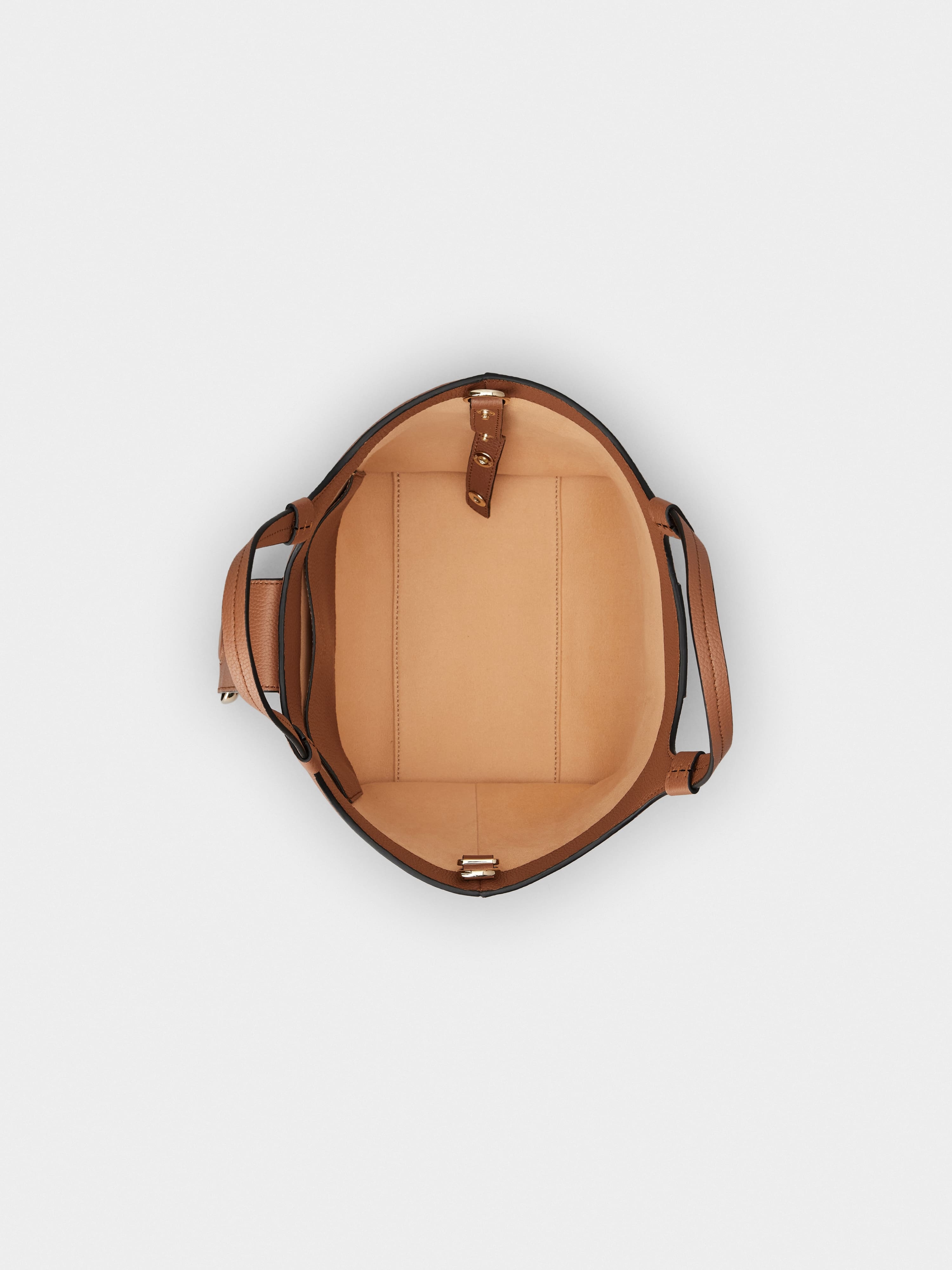 Viv' Choc Mini Shopping Bag in Leather - 7