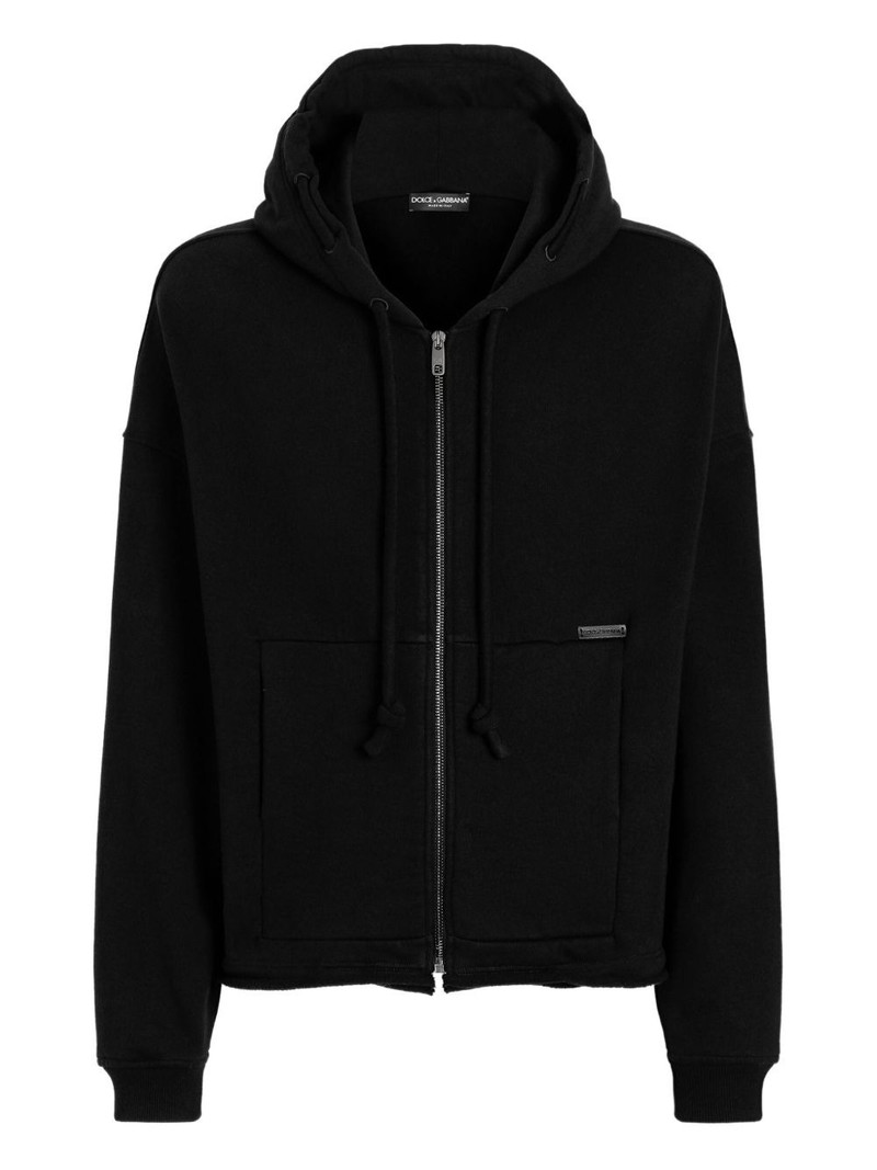 zip-up cotton hoodie 1