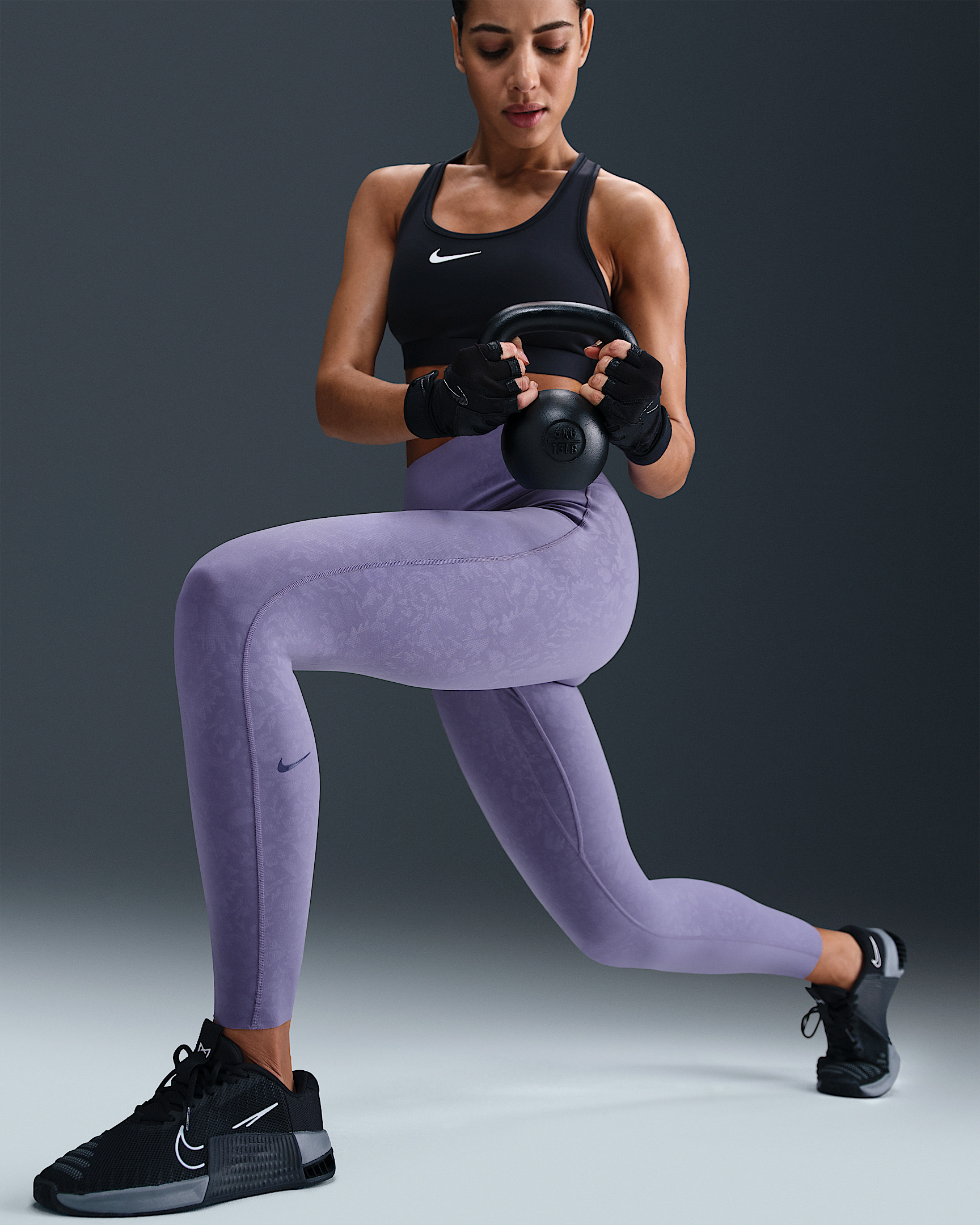 Nike Universa Women's Medium-Support High-Waisted 7/8 Floral Leggings - 5