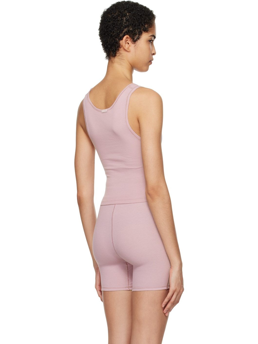 Purple Cotton Rib Tank Top - 3