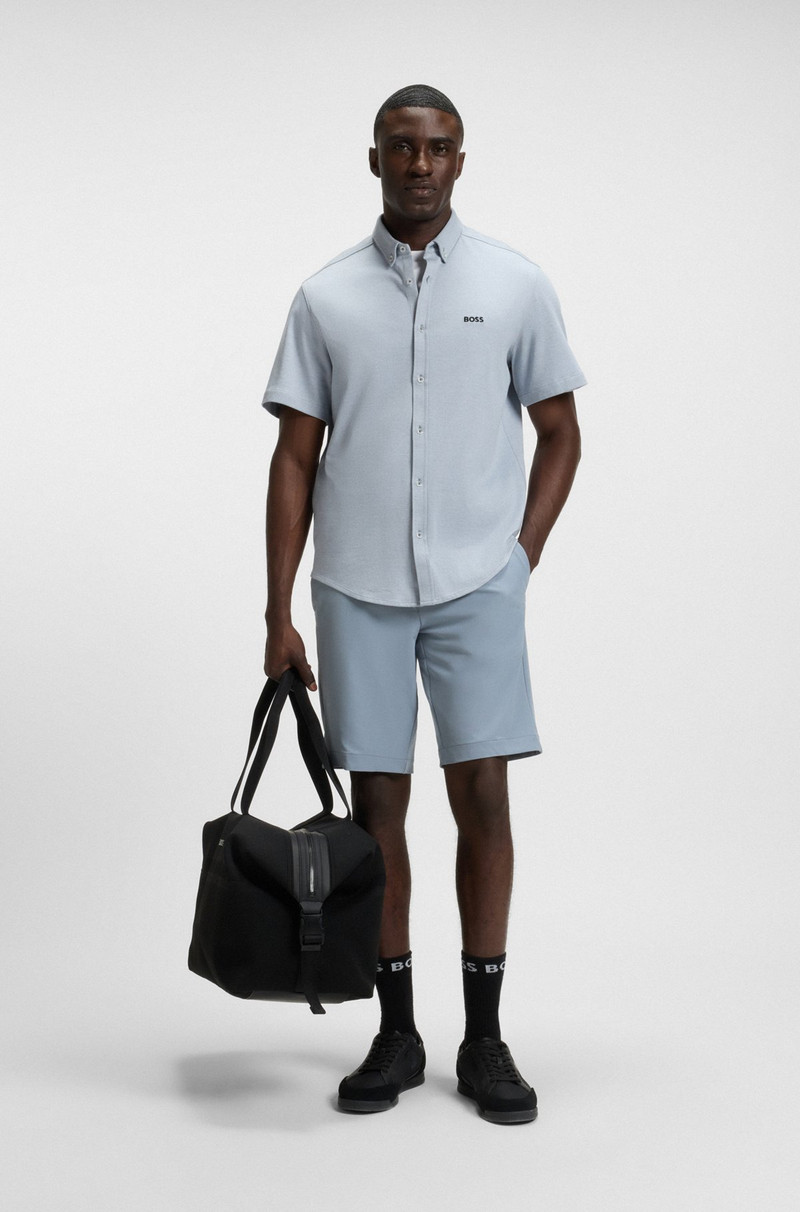 BOSS SLIM-FIT SHORTS IN WATER-REPELLENT STRETCH FABRIC outlook