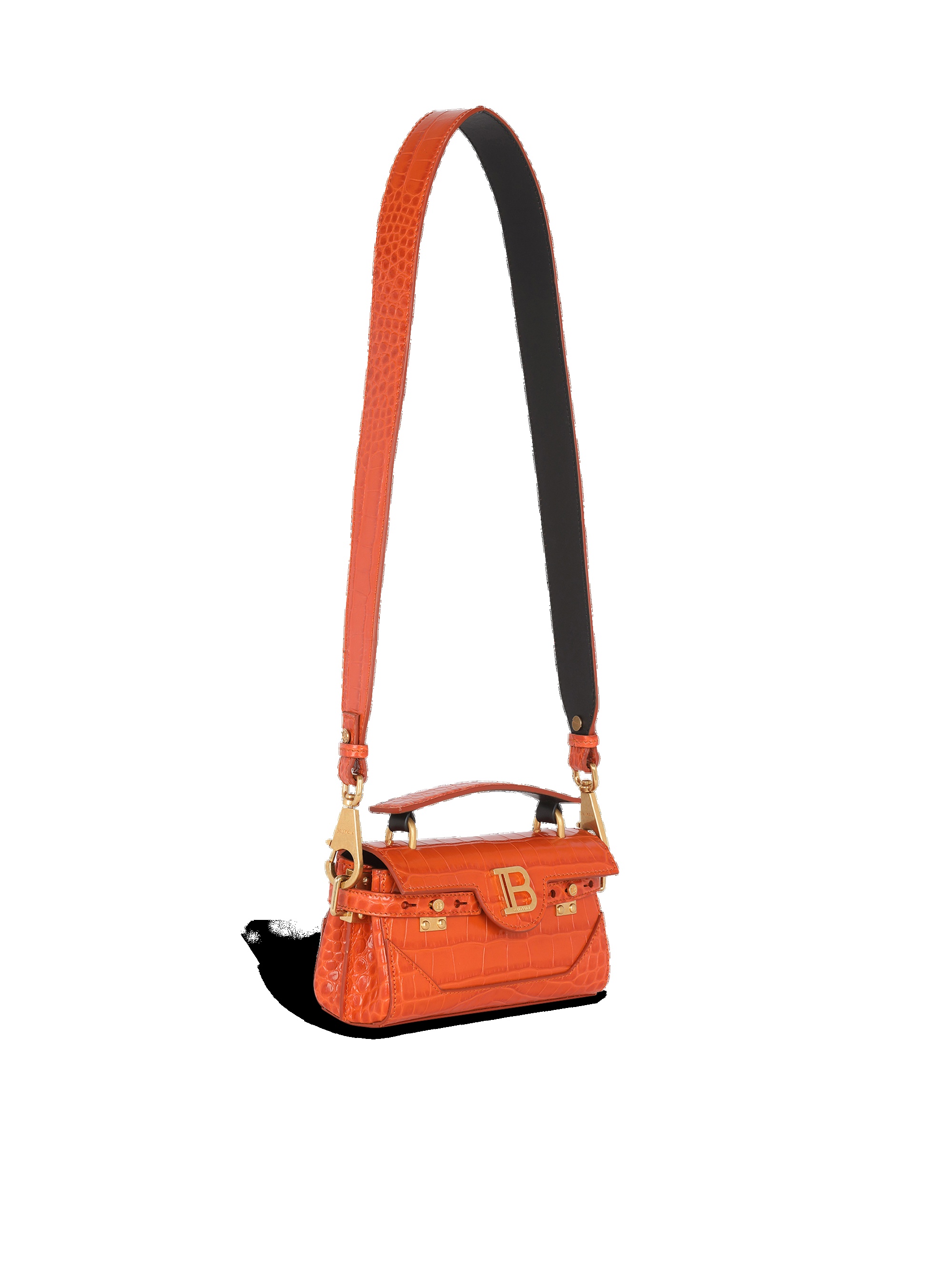 Crocodile-embossed leather B-Buzz 19 bag - 3