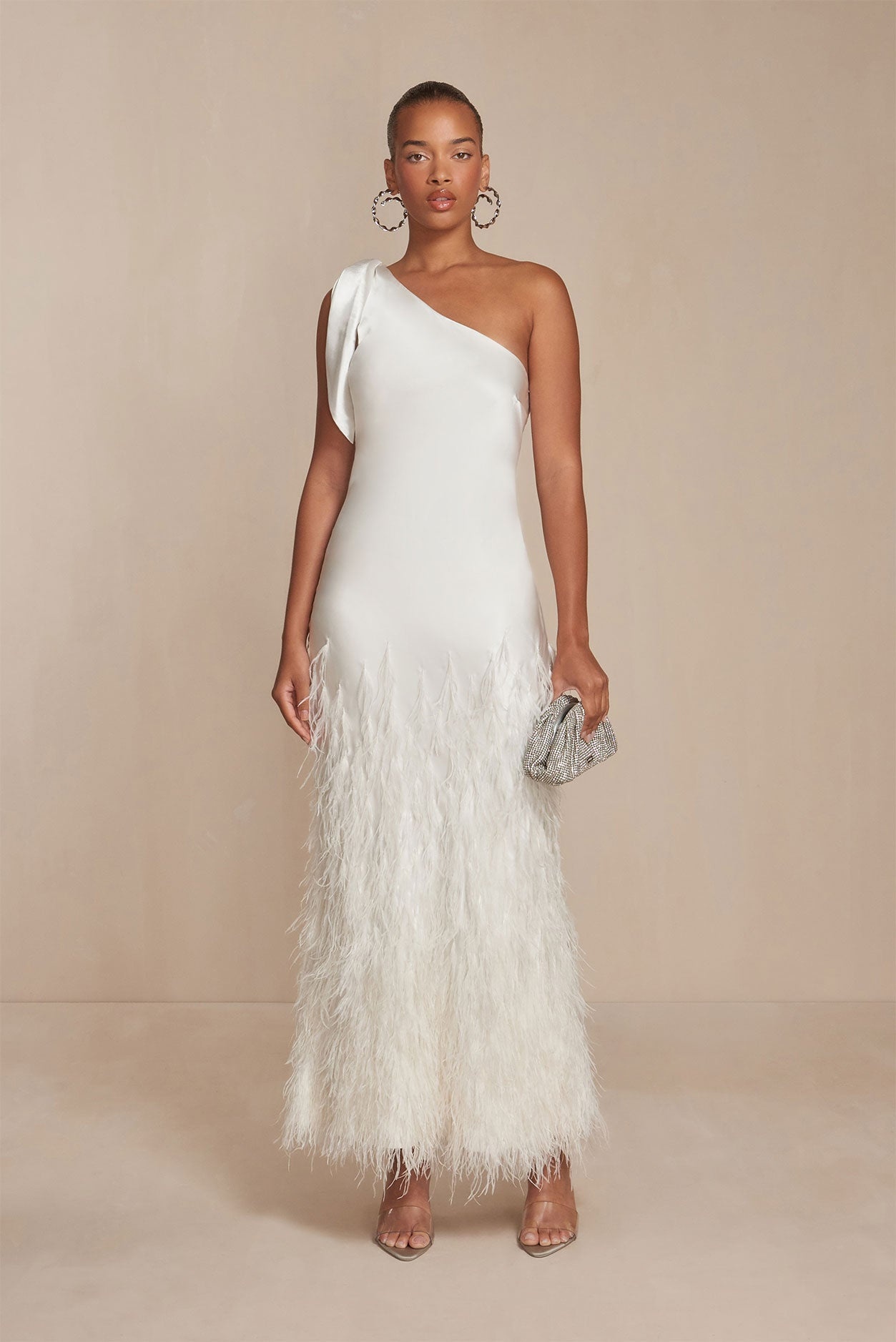 white dress with gold embroidery Ivory Gold Bead Embroidered Floral Dress - Midi Dresses