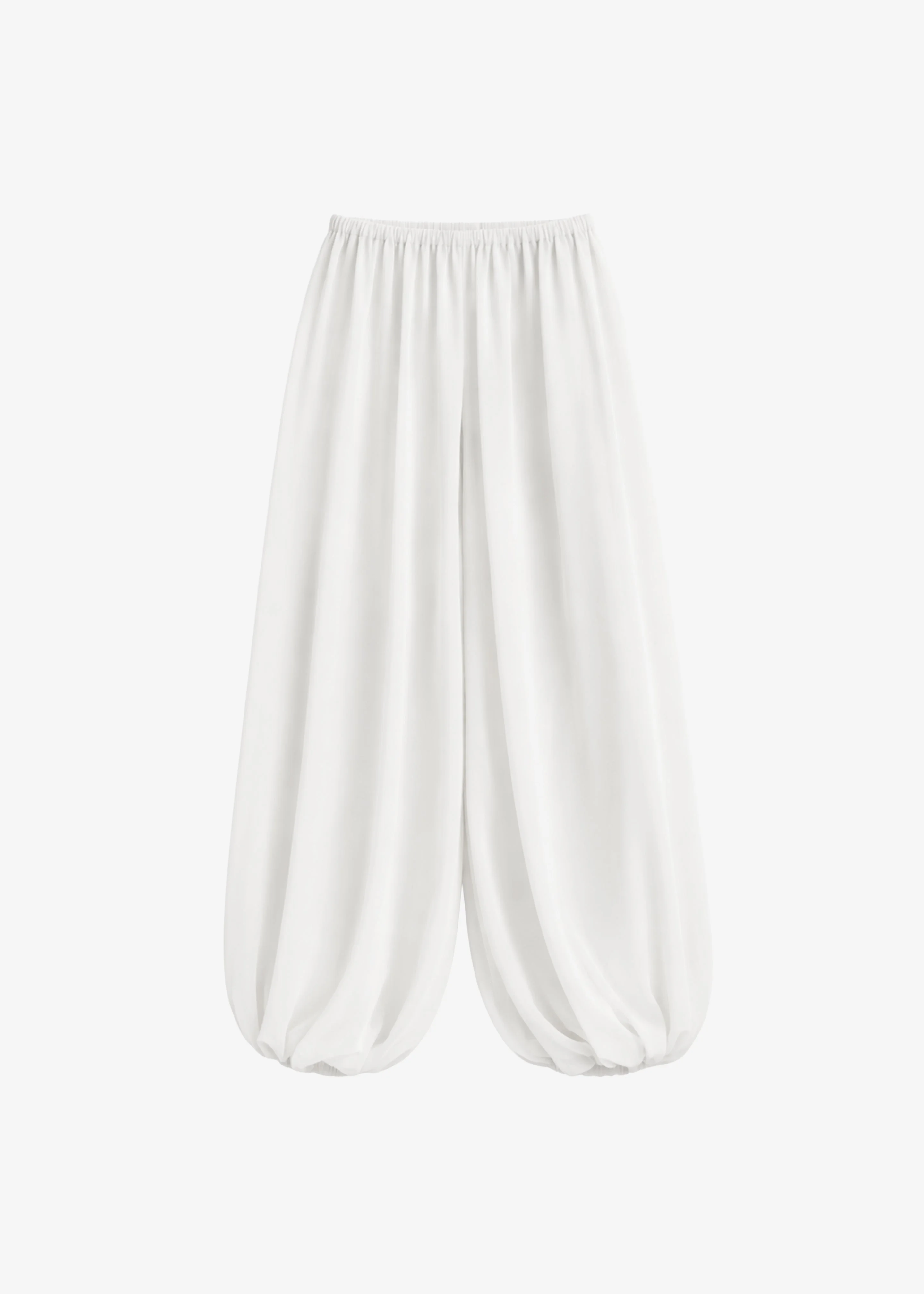 Mio Sheer Balloon Pants - White - 1