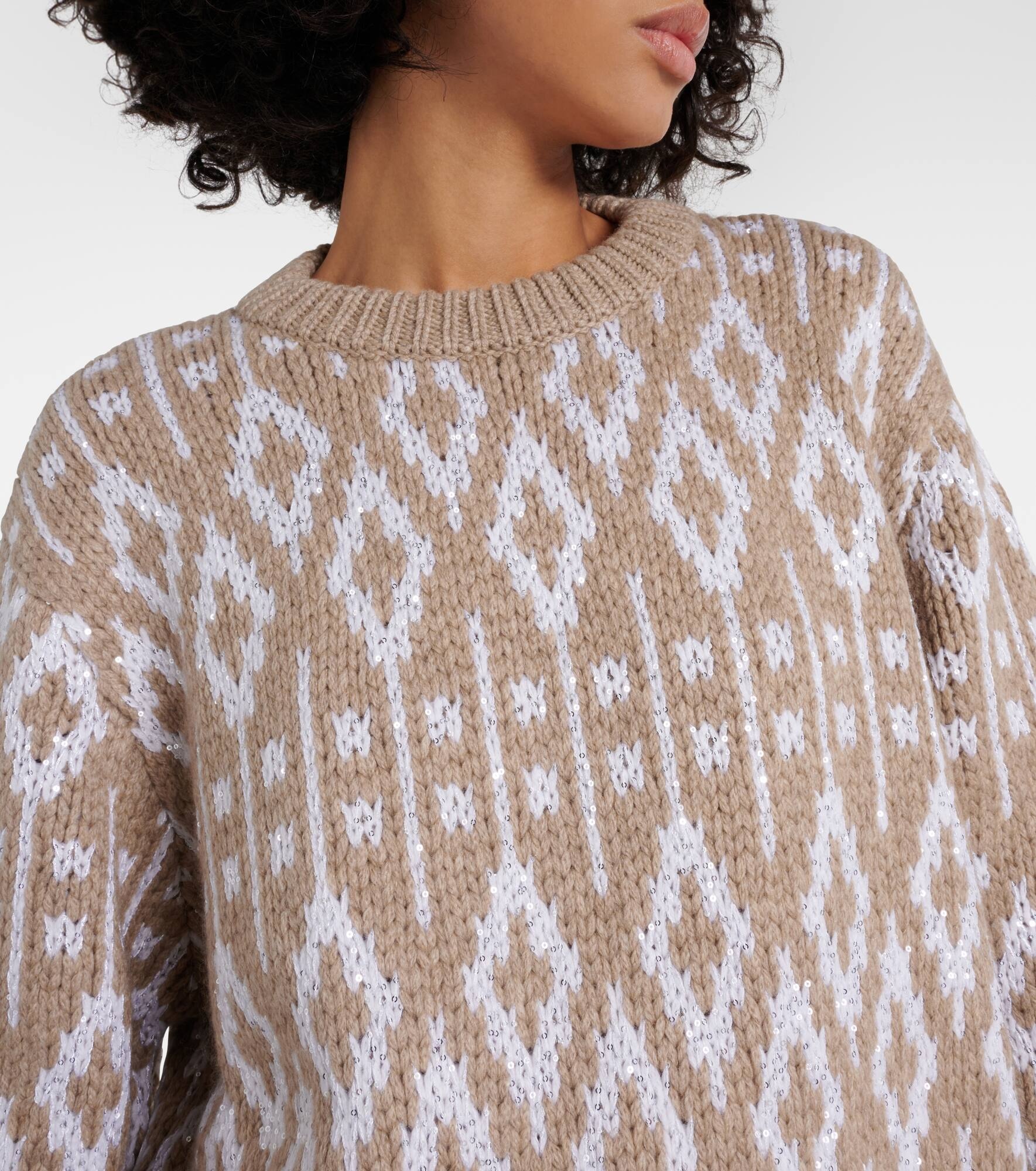 Jacquard cashmere sweater - 4