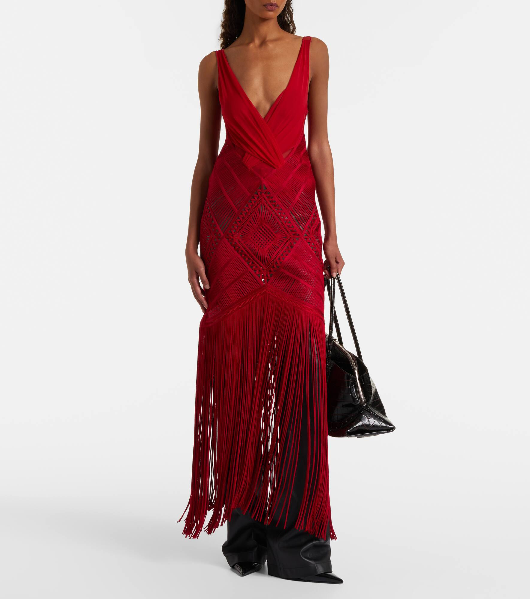Soutache embroidered tulle cocktail dress - 2