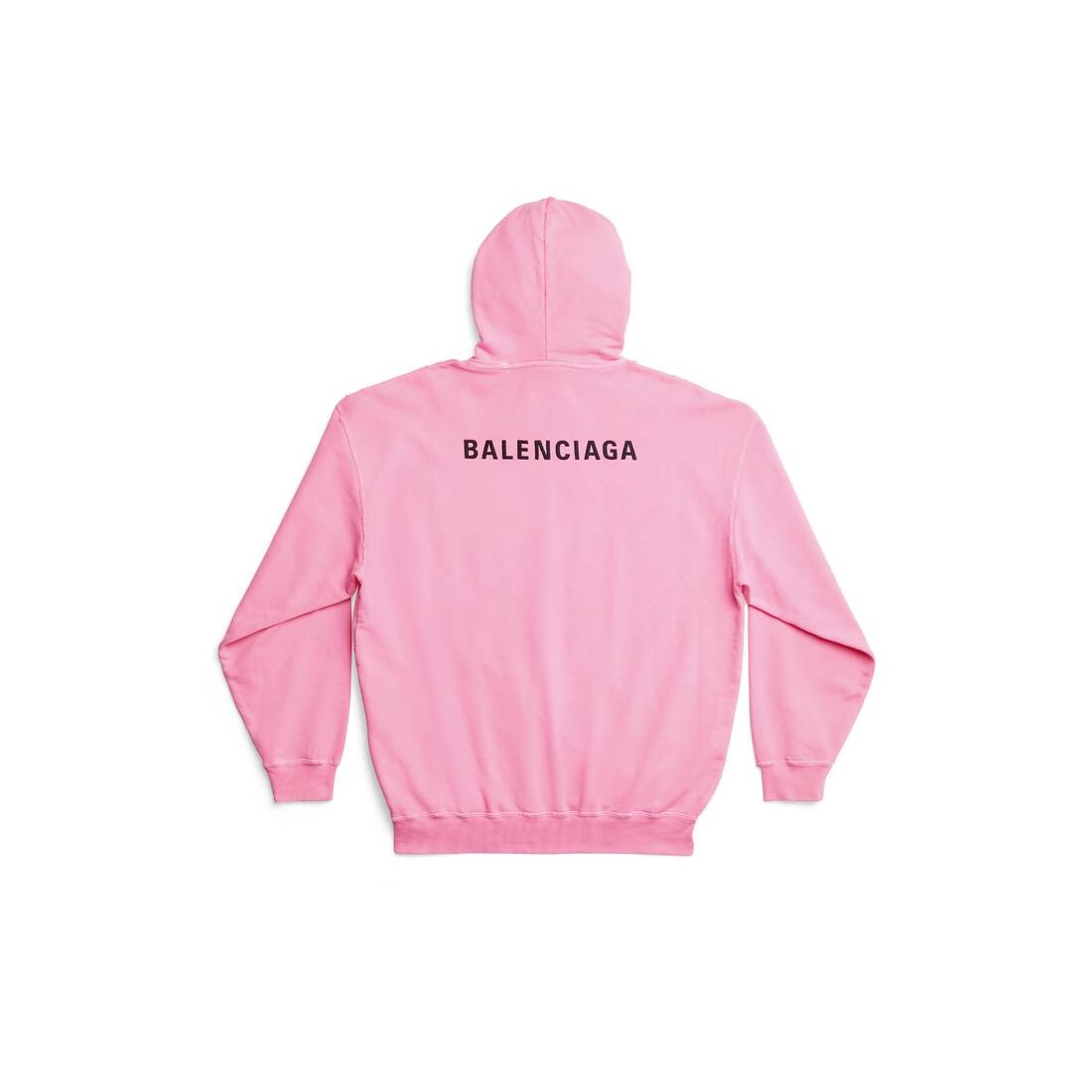Women's Balenciaga Back Hoodie Medium Fit in Fluo Pink - 6