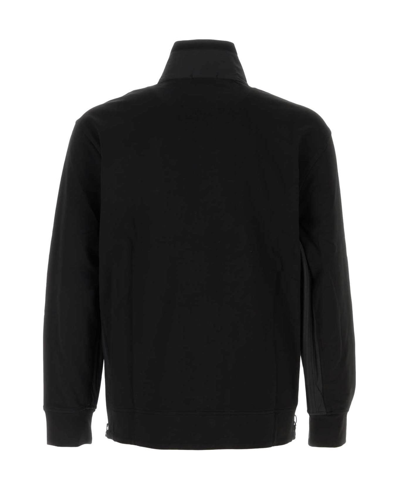 Black Stretch Cotton Sweatshirt - 2