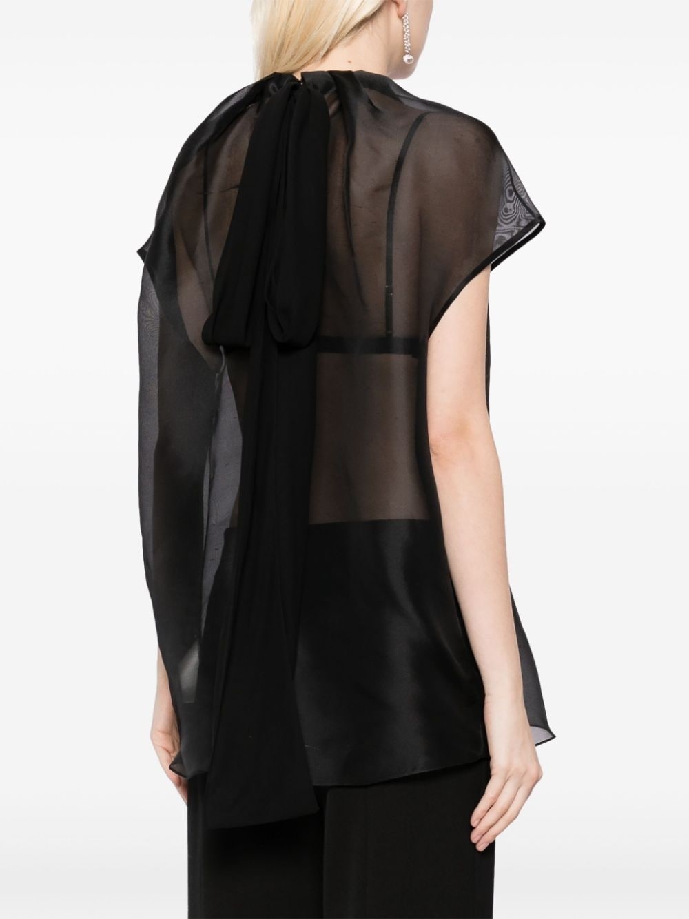 sheer silk blouse - 4