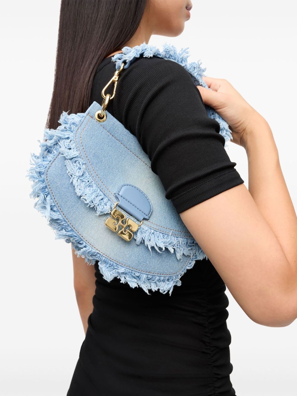 denim cross body bag - 2