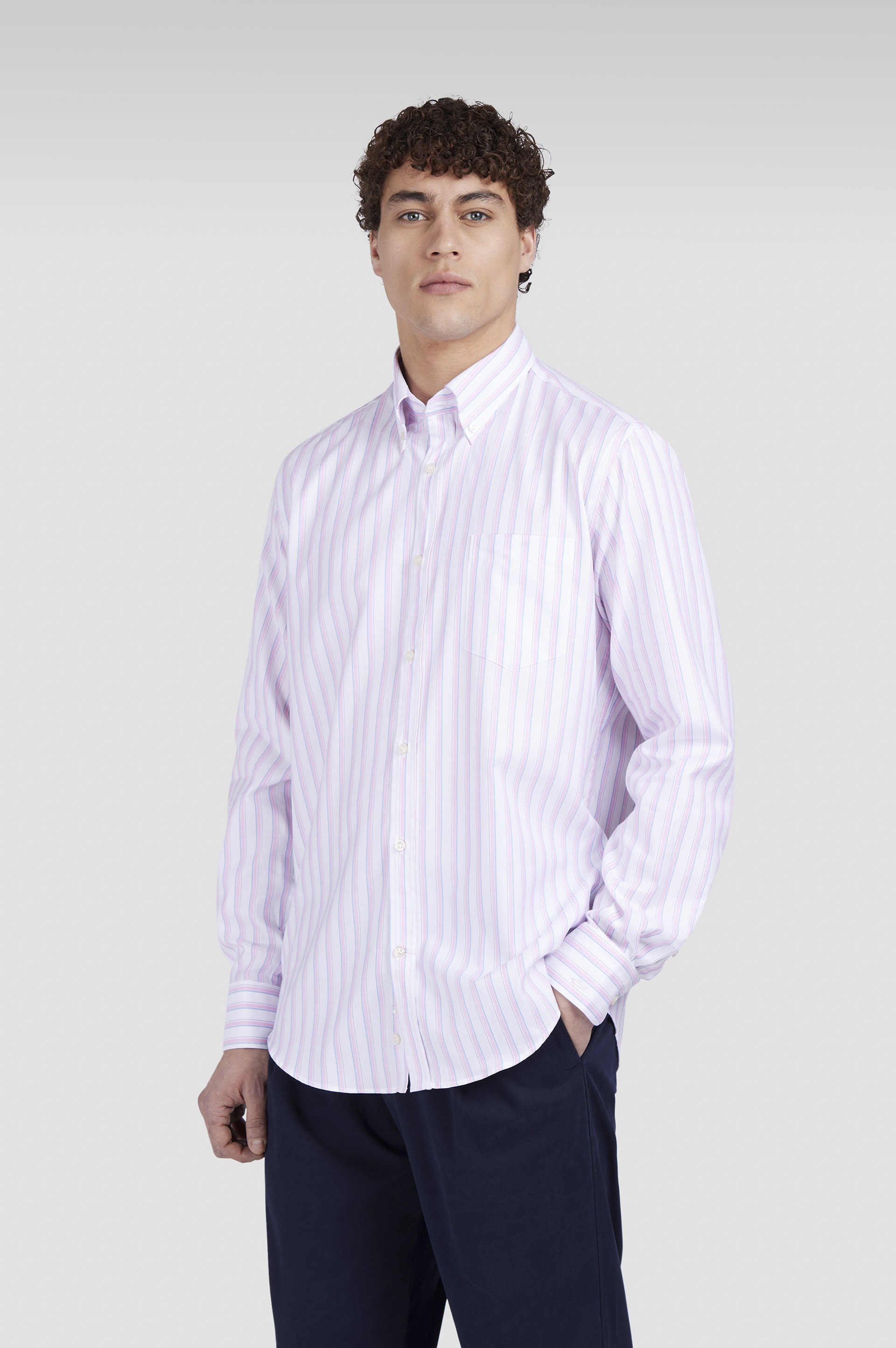 X-SOFT SHIRT WITH MULTICOLOR STRIPED PATTERN - 6