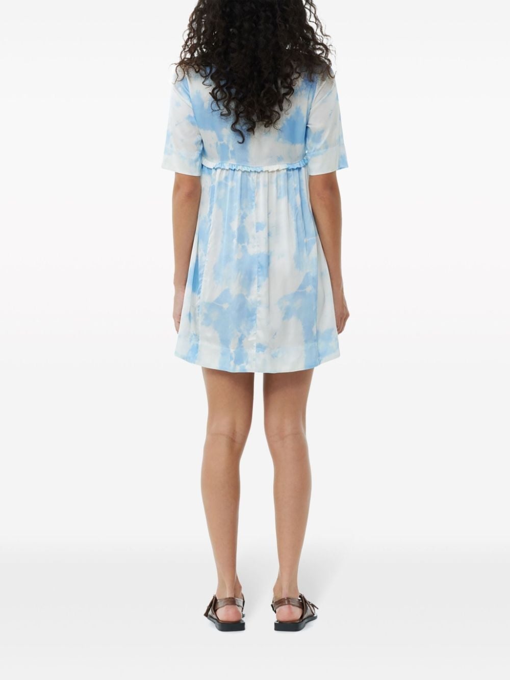 graphic-print satin minidress - 4