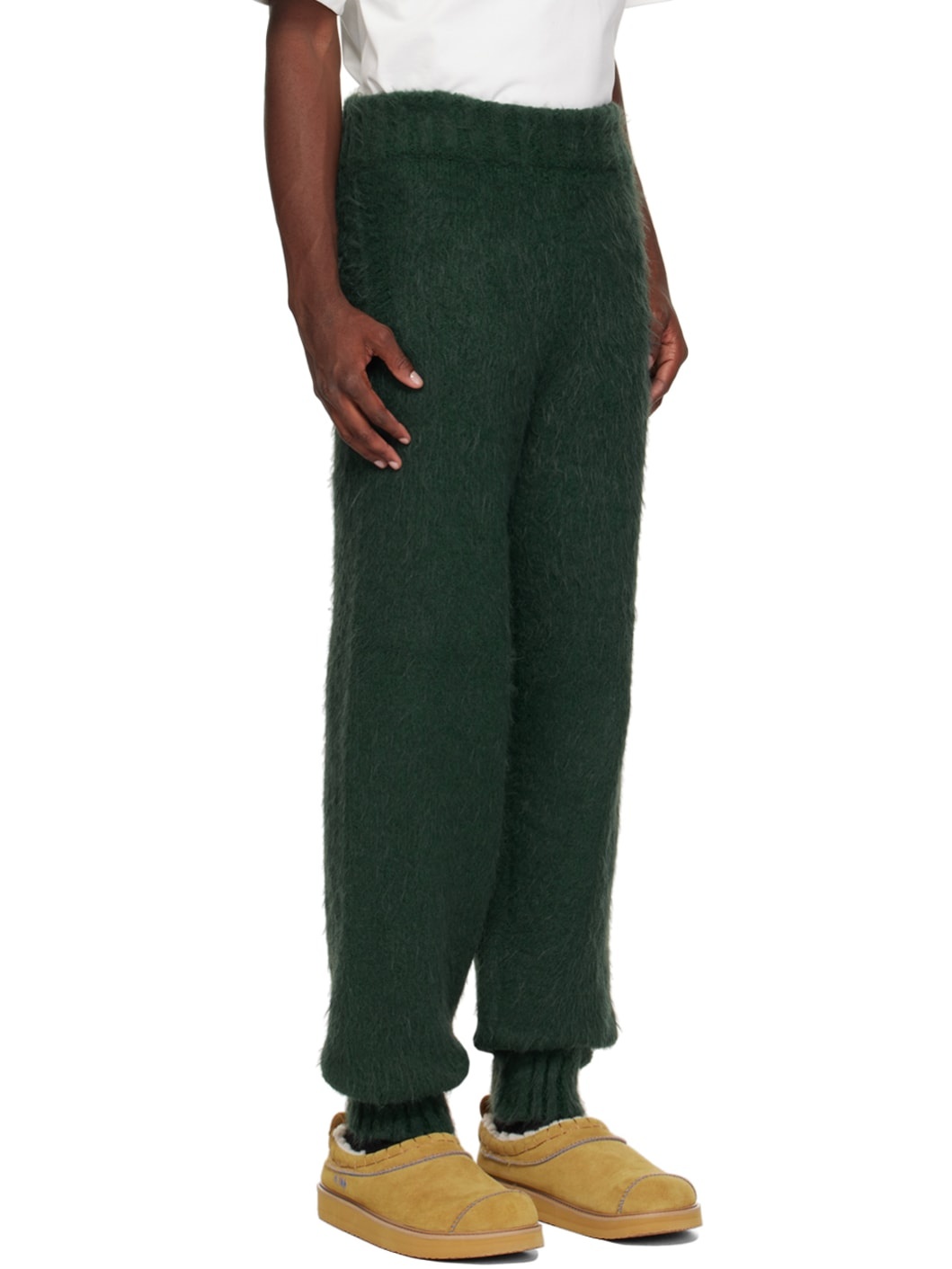 Green Embroidered Sweatpants - 2