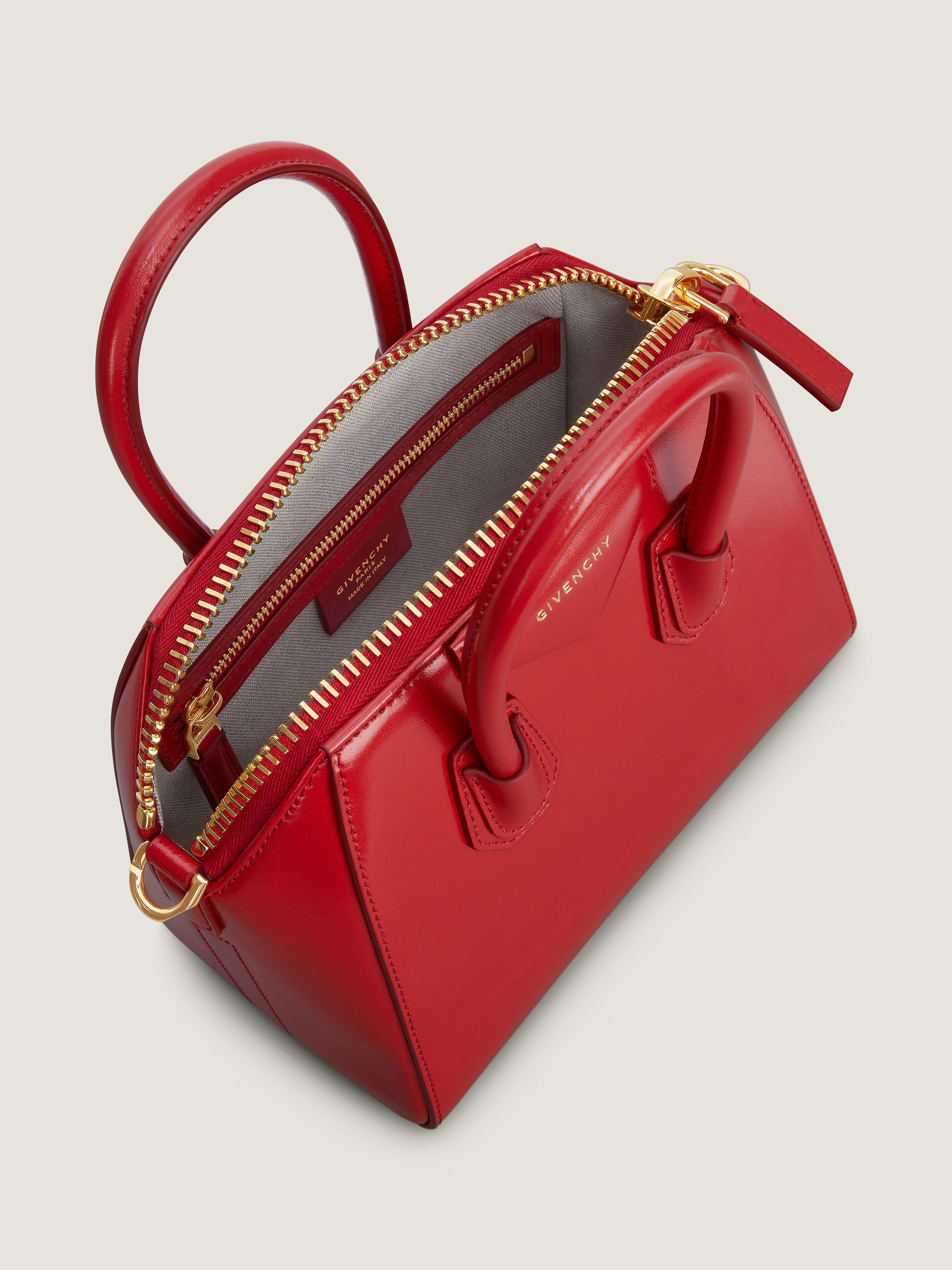 MINI ANTIGONA BAG IN BOX LEATHER - 4