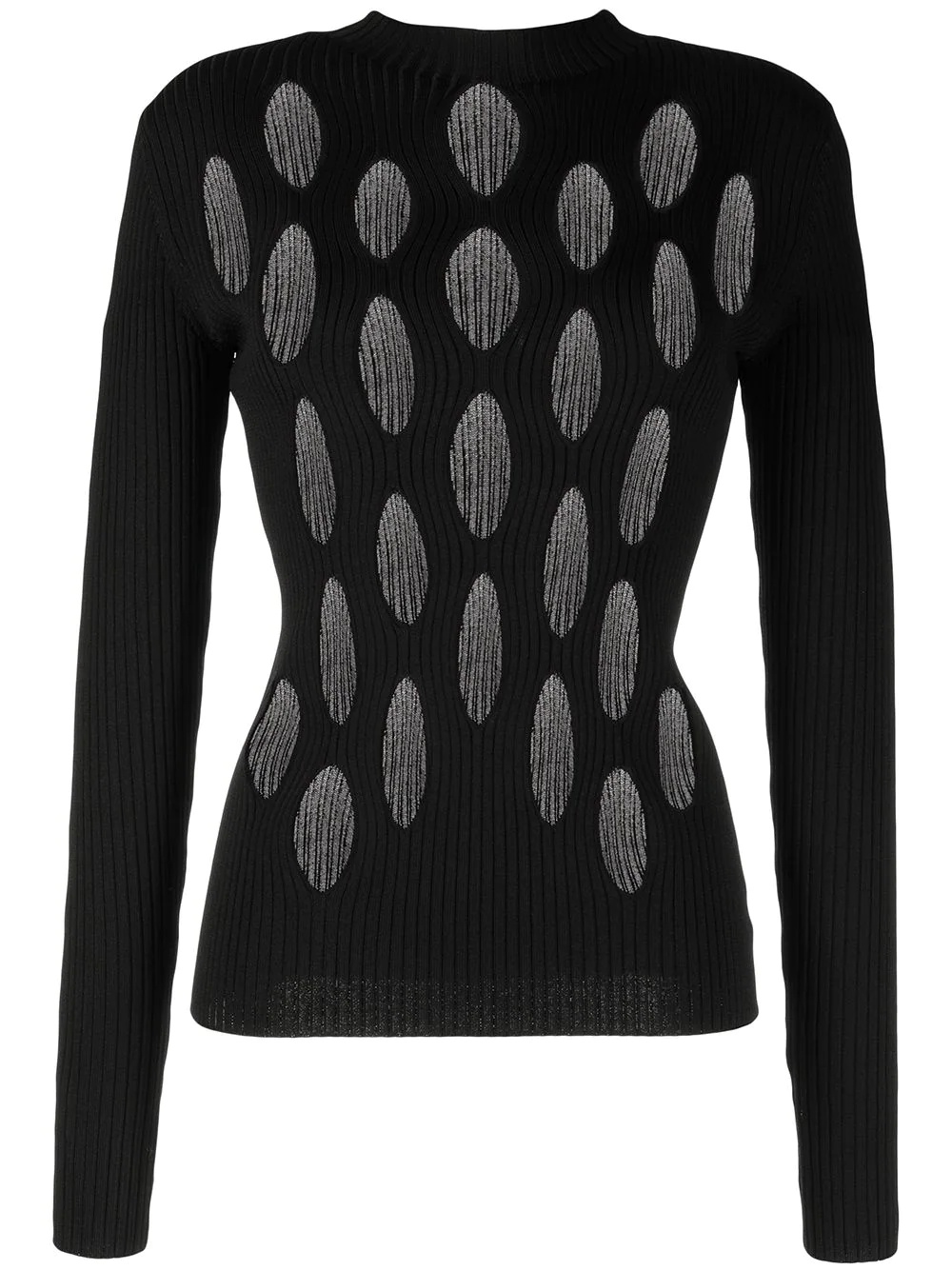 cut out-detail knitted top - 1