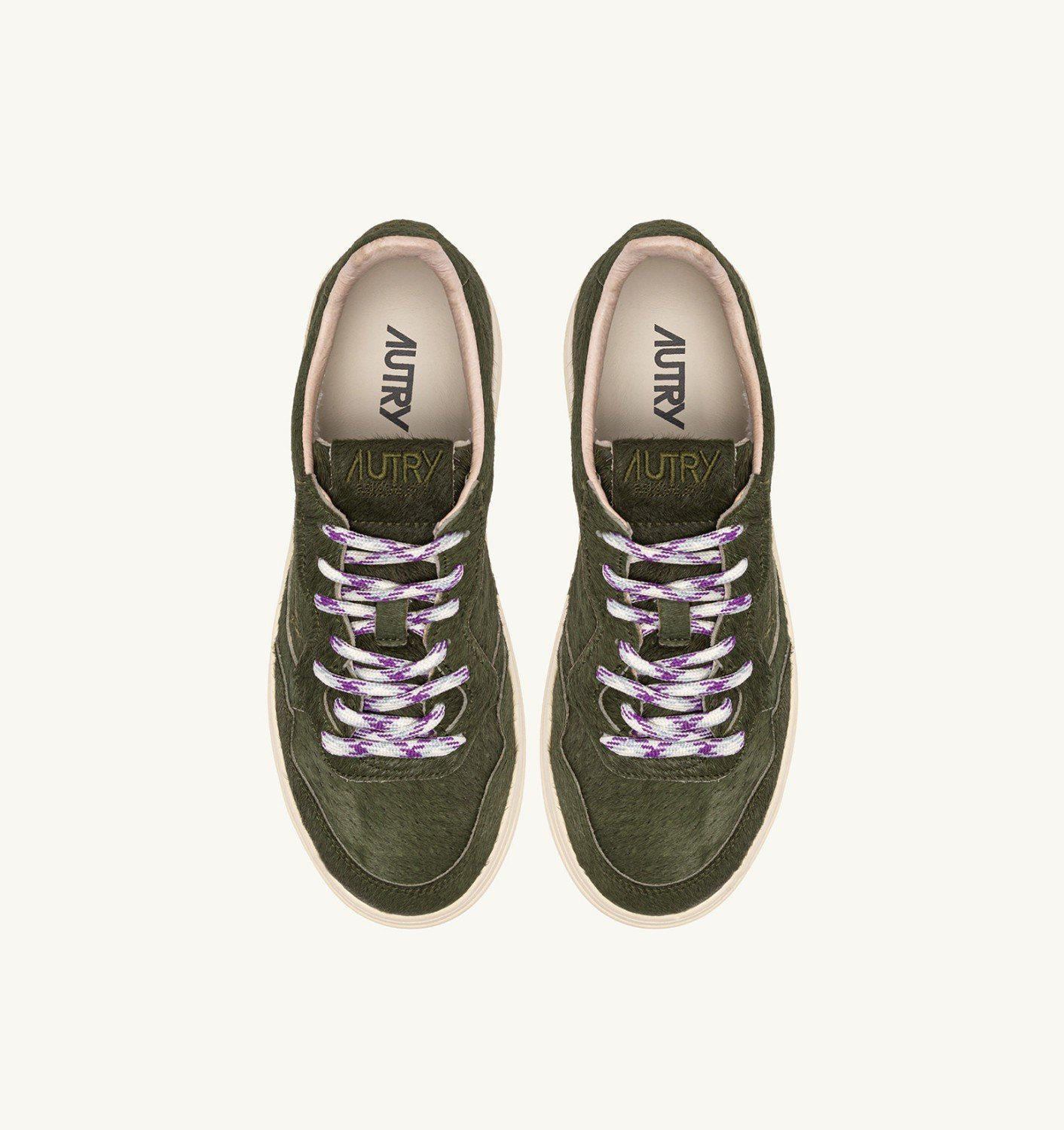 MEDALIST LOW SNEAKERS IN MILITARY GREEN PONY HAIR EFFECT - 6