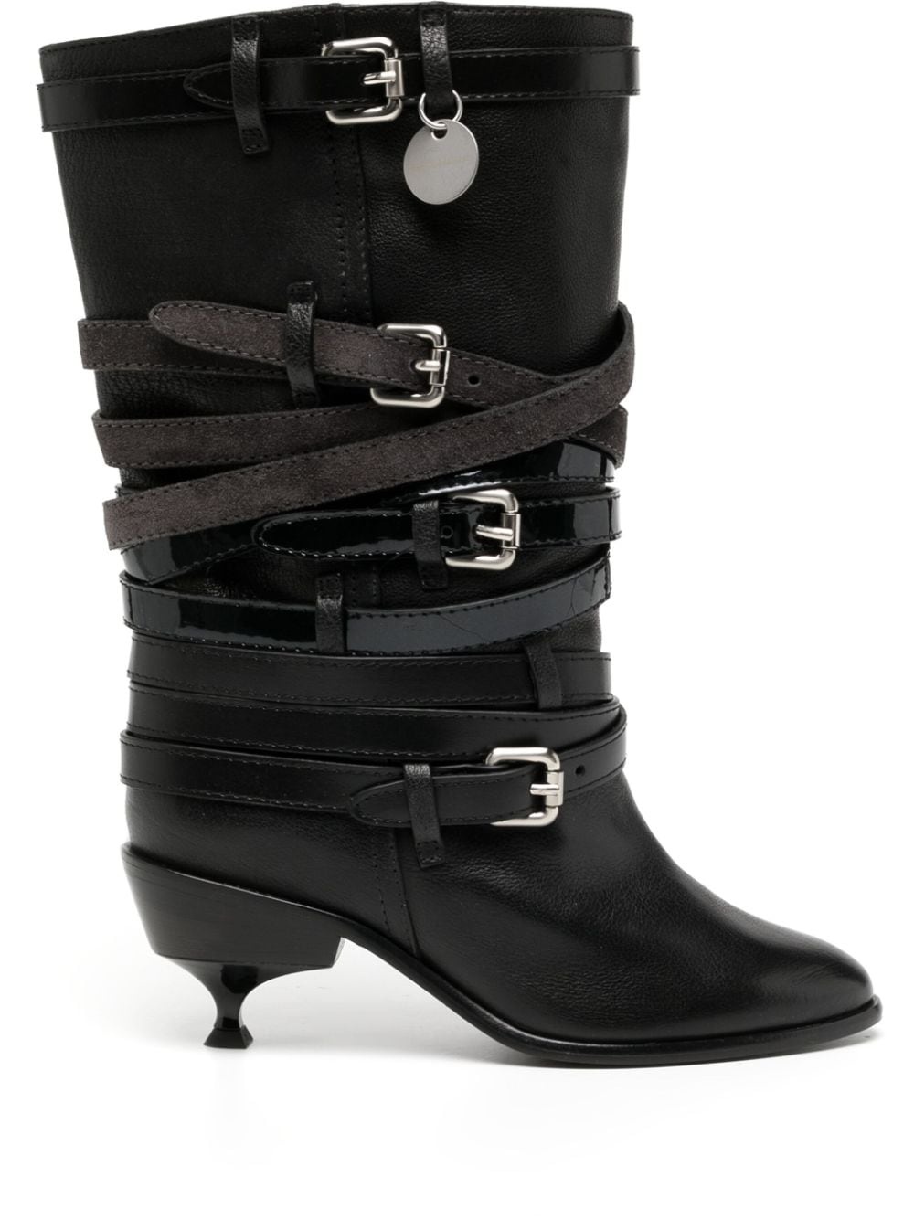 Quad belt leather boots - 1
