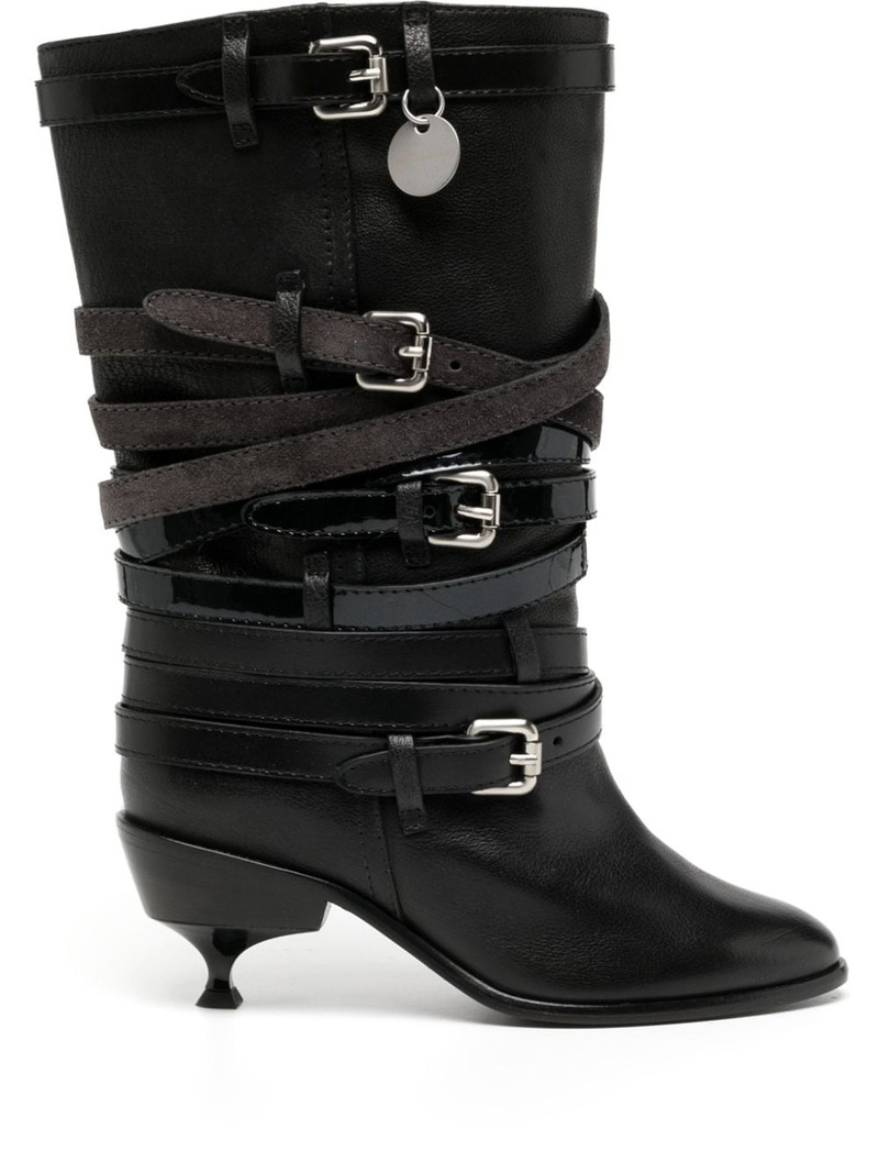Quad belt leather boots 1