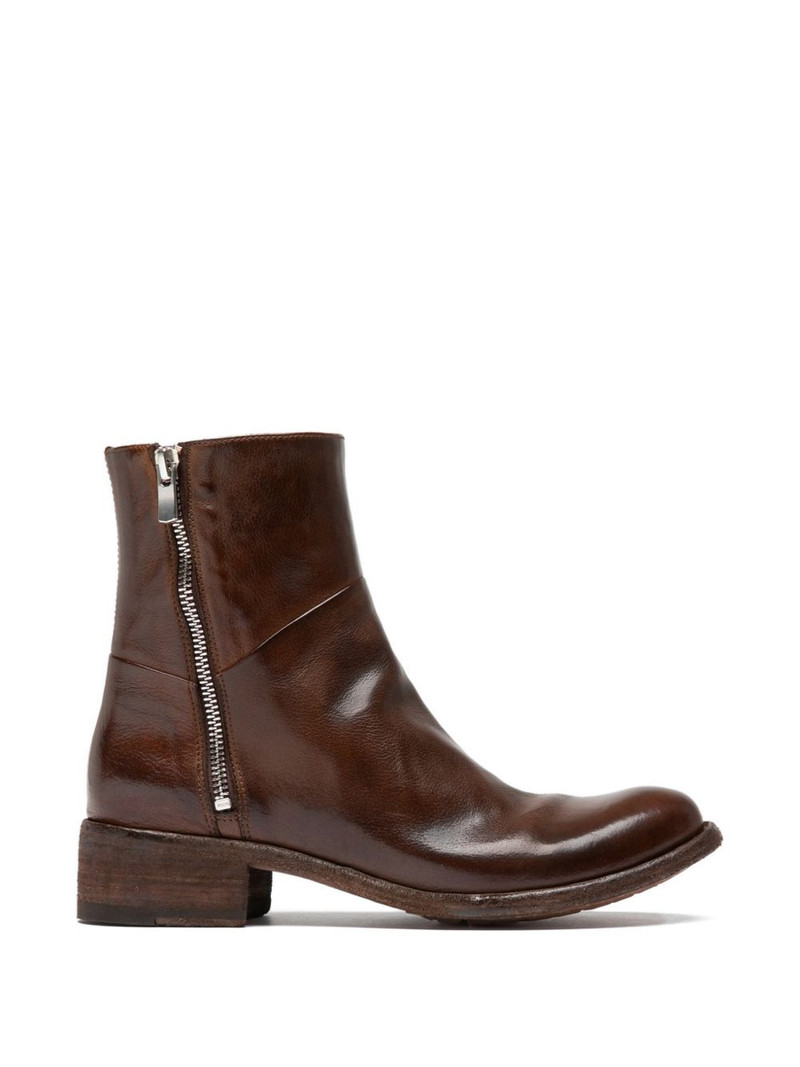 Lison zip leather boots 1