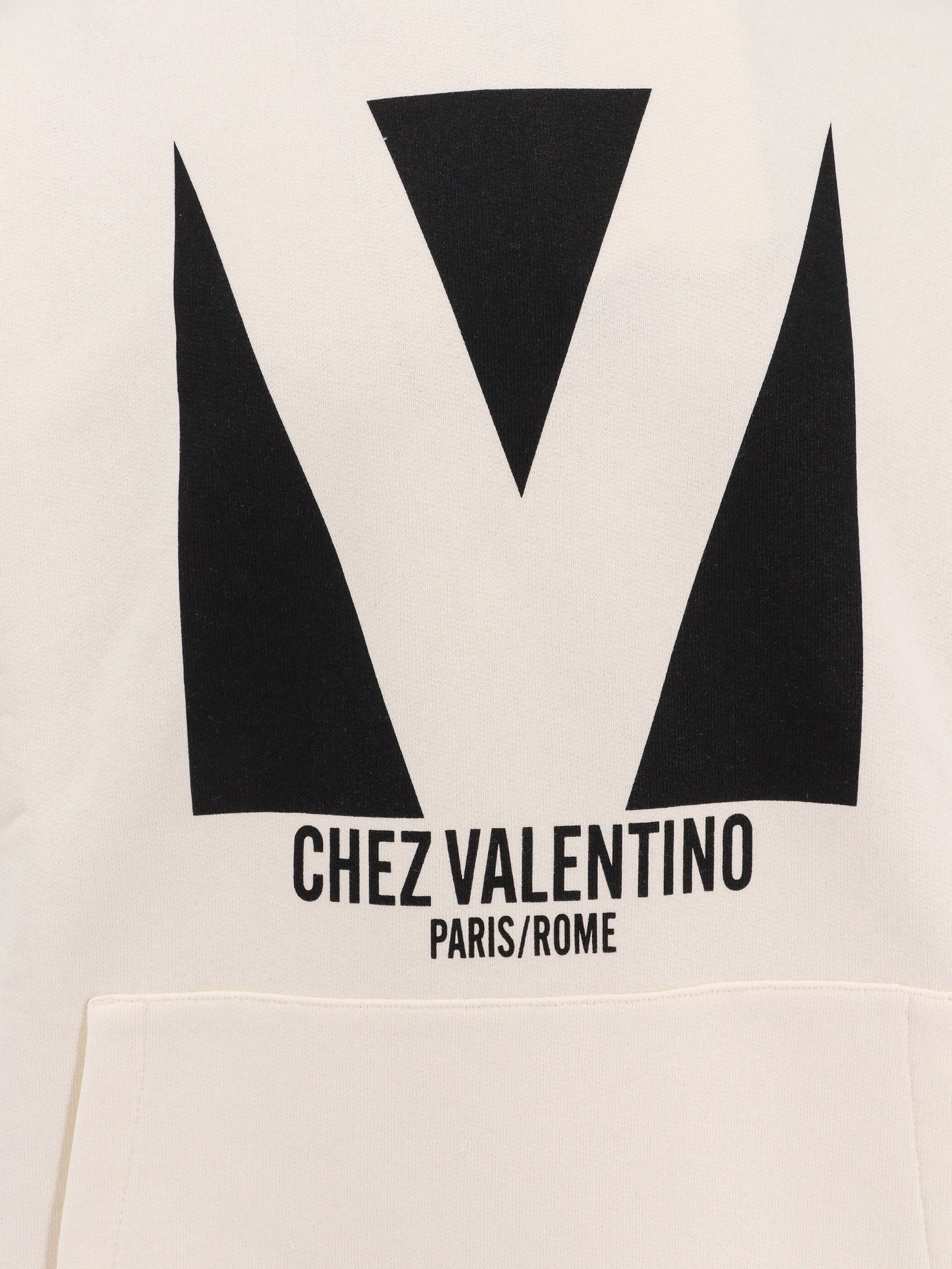 スウェット・トレーナー VALENTINO Cotton sweatshirt with chez valentino print Beige Valentino Valentino Cotton Sweatshirt With Chez Valentino