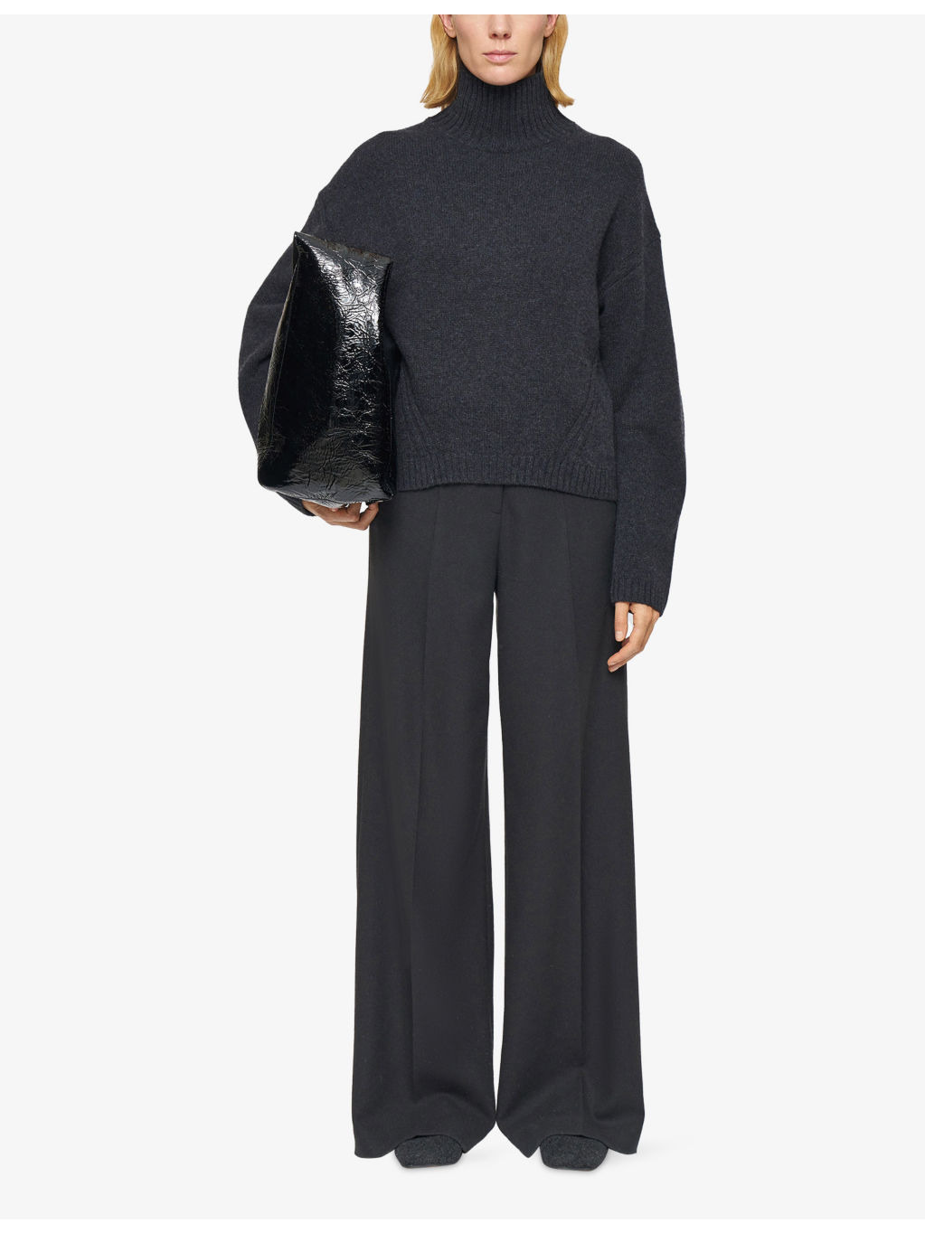 Luxe High-Neck Cashmere Jumper - 2