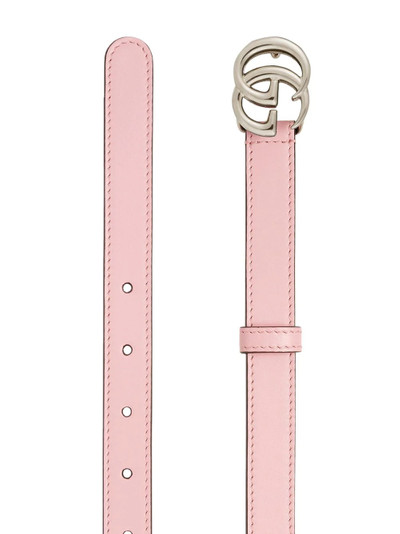 GUCCI Double G buckle leather belt outlook