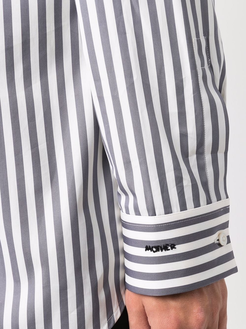 oversized high neck striped shirt - 5