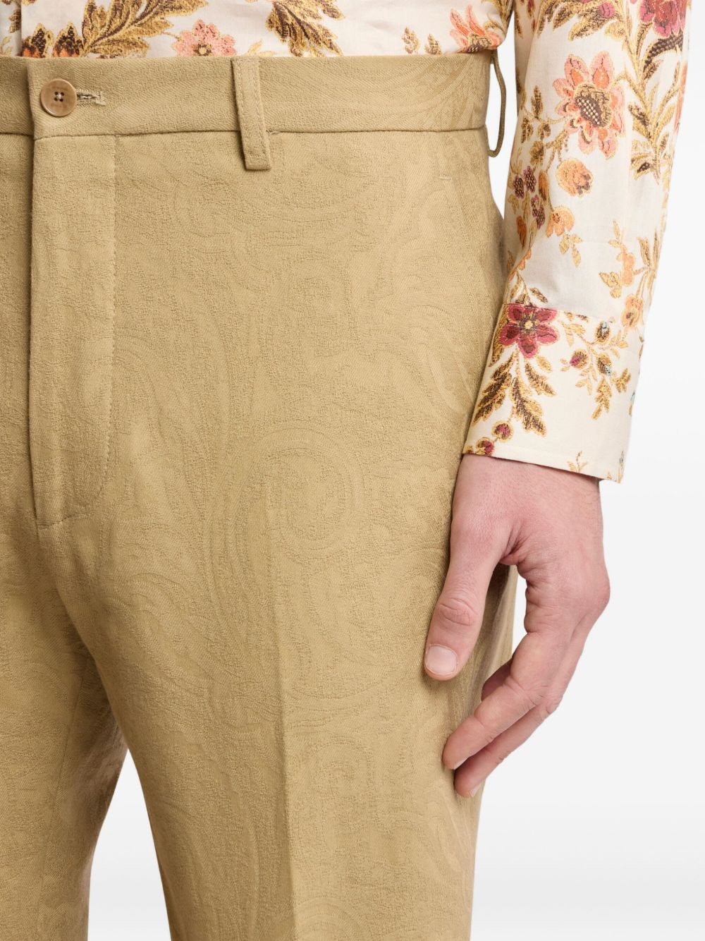 paisley-jacquard trousers - 5