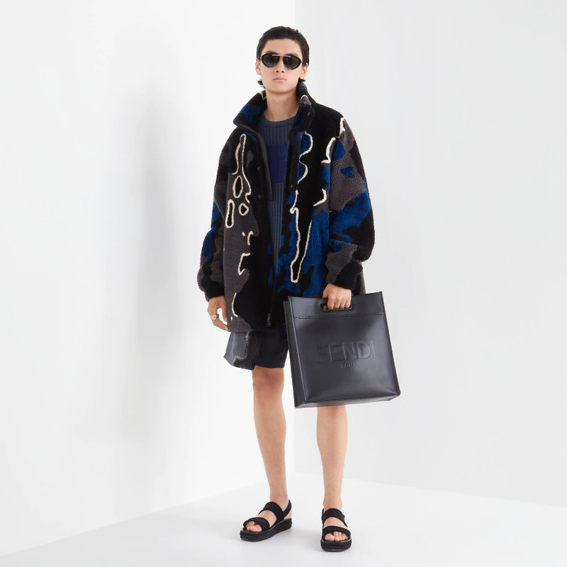FENDI Black jacquard trousers outlook